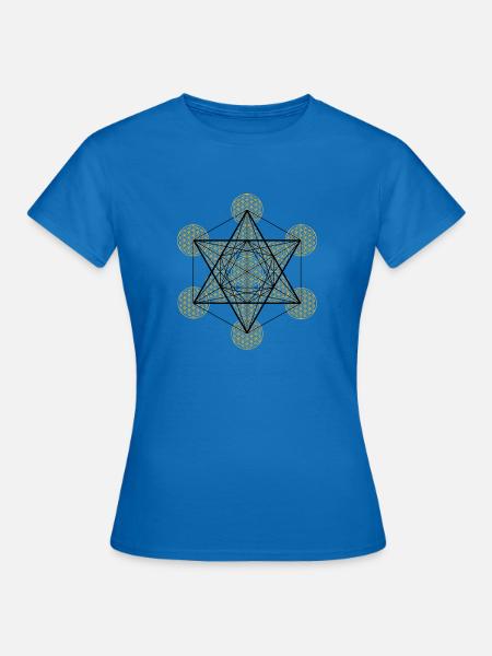 Metatron Heilige Geometrie - Frauen T-Shirt - Royalblau
