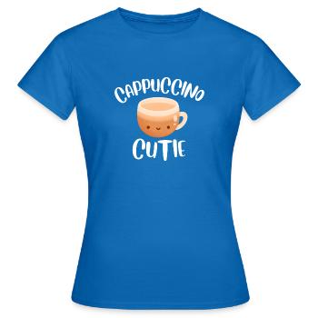Cappuccino Cutie - Frauen T-Shirt - Royalblau - Vorne - AI Model Female 172 dark (172cm)