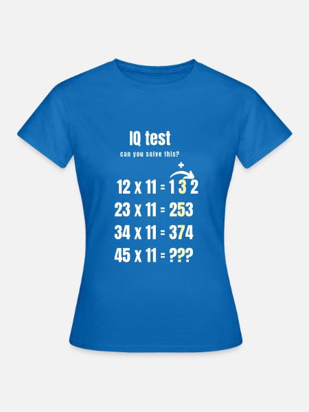 IQ test- Mathematik - Frauen T-Shirt - Royalblau