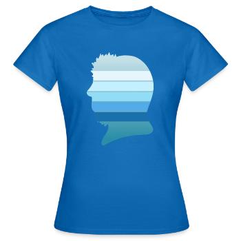 Fond profil N°4 - T-shirt Femme - bleu royal - Devant - AI Model Female 172 dark (172cm)