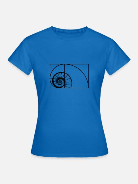 Fibonacci Sequenz Goldener Schnitt - Frauen T-Shirt - Royalblau