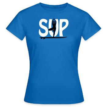 SUP Yoga - Women's T-Shirt - royal blue - Front - AI Model Female 172 dark (172cm)