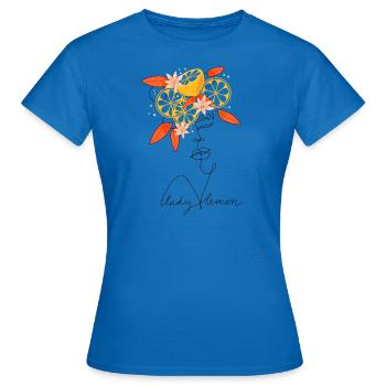 Lady Lemon Lineart Design - Women's T-Shirt - royal blue - Front - AI Model Female 172 dark (172cm)