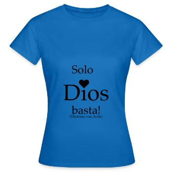 Solo Dios (grand) - T-shirt Femme - bleu royal - Devant - AI Model Female 172 dark (172cm)