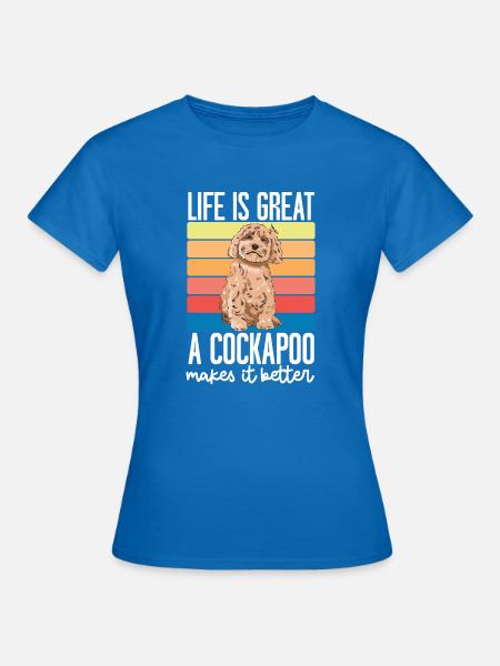 Cockapoo Hund - Frauen T-Shirt - Royalblau