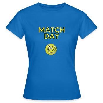 Tennis: Jour du match - T-shirt Femme - bleu royal - Devant - AI Model Female 172 dark (172cm)