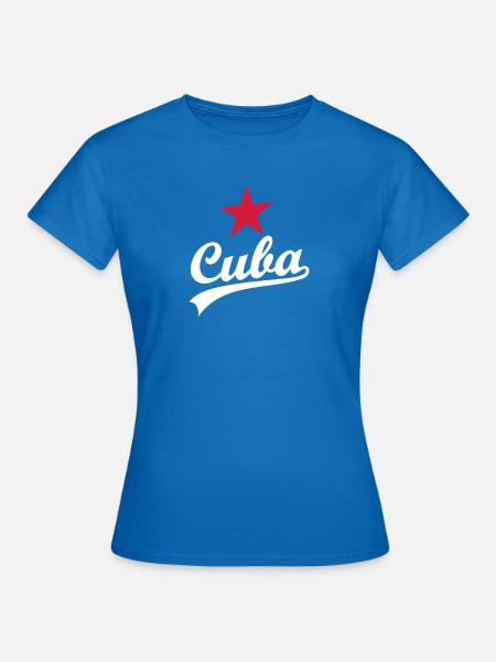 CUBA OLDSCHOOL SWOSH - Frauen T-Shirt - Royalblau