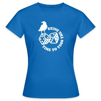 Raven & Cube (lancer de dés) - T-shirt Femme - bleu royal - Devant - AI Model Female 172 dark (172cm)