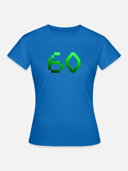 für Männer, 60 Pixelgrafik - Frauen T-Shirt - Royalblau