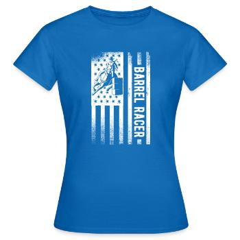 Barrel Racing - Women's T-Shirt - royal blue - Front - AI Model Female 172 dark (172cm)