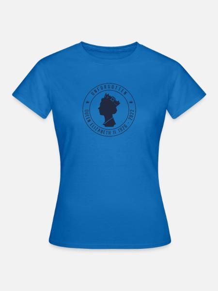 Queen Elizabeth II - Frauen T-Shirt - Royalblau