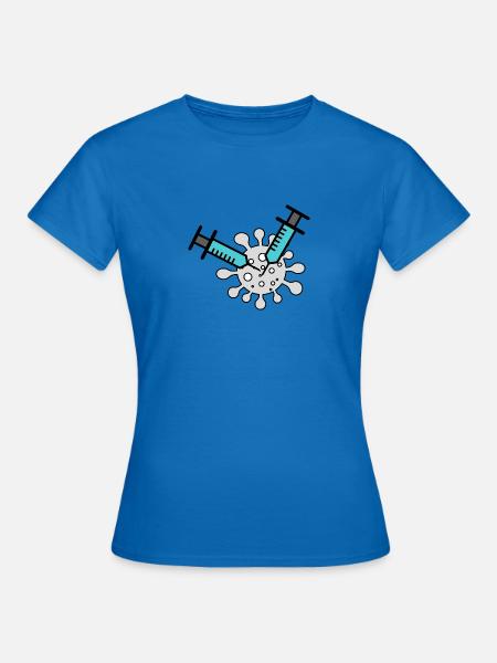 Doppel-Impfstoff - Frauen T-Shirt - Royalblau
