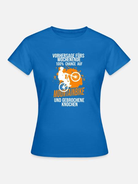 Mountainbike Rennen Radrennen Geschenk - Frauen T-Shirt - Royalblau