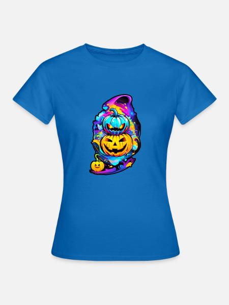 Halloween Kürbiskopf 03 - Frauen T-Shirt - Royalblau