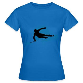 Skifahrer - Frauen T-Shirt - Royalblau - Vorne - AI Model Female 172 dark (172cm)
