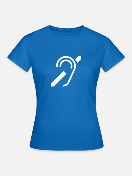 Gehör symbol - Frauen T-Shirt - Royalblau
