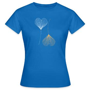 Herzblumenblatt - Frauen T-Shirt - Royalblau - Vorne - AI Model Female 172 dark (172cm)