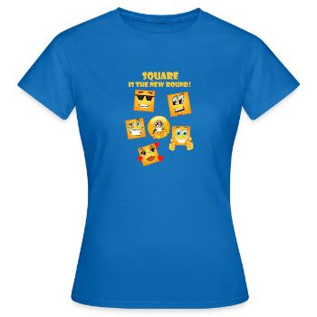 SQUARE IS THE NEW ROUND WOMENS FASHION EMOJI - Women's T-Shirt - royal blue - Front - AI Model Female 172 dark (172cm)