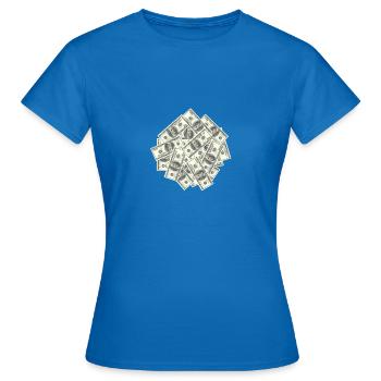 Dollar Scheine - Frauen T-Shirt - Royalblau - Vorne - AI Model Female 172 dark (172cm)