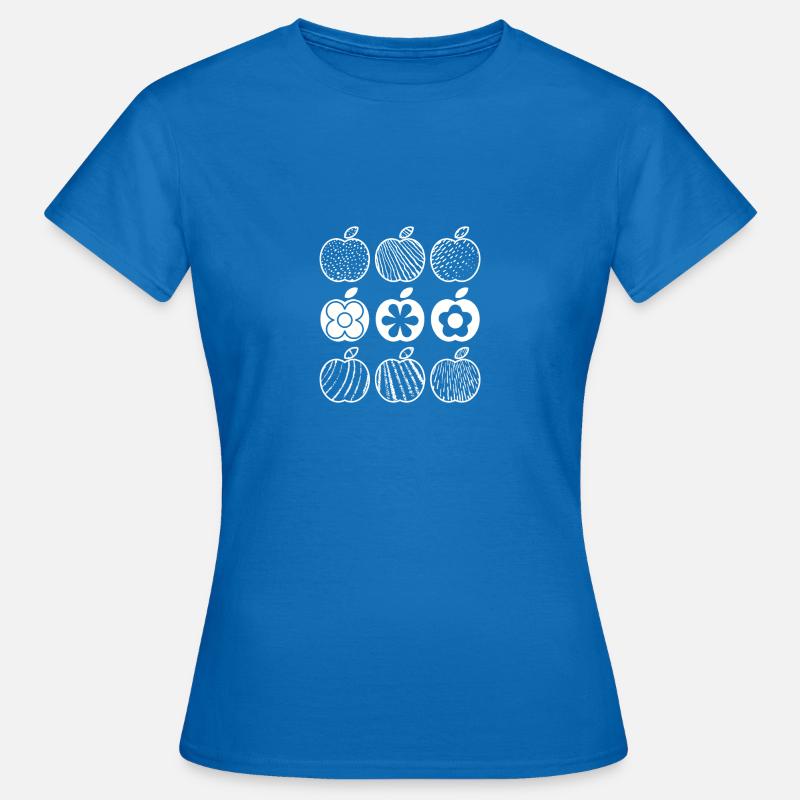 Apple Pattern (White) - Women's T-Shirt - royal blue
