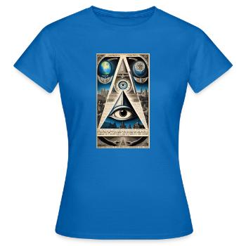 The All-Seeing Eye 01 - Women's T-Shirt - royal blue - Front - AI Model Female 172 dark (172cm)