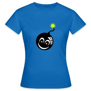 smiley Bombe Bombe Docht 907 - Frauen T-Shirt - Royalblau - Vorne - AI Model Female 172 dark (172cm)