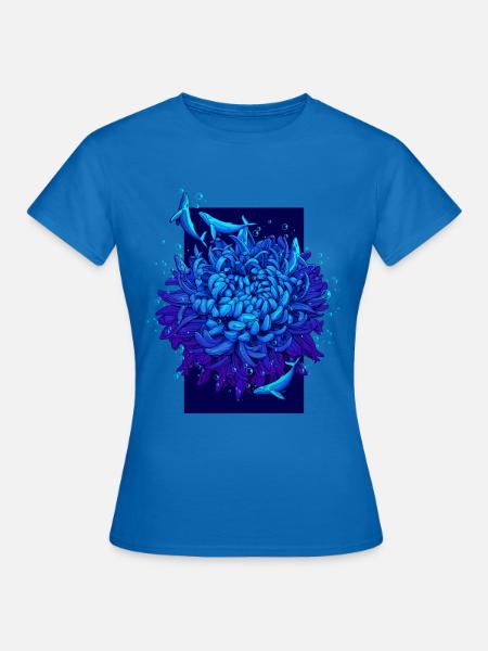 SEAFLOWER - Frauen T-Shirt - Royalblau