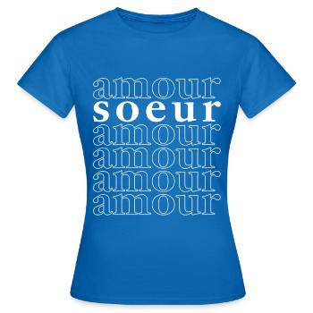 Amour Soeur - Frauen T-Shirt - Royalblau - Vorne - AI Model Female 172 dark (172cm)