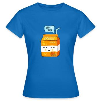 Saft und Glück - Frauen T-Shirt - Royalblau - Vorne - AI Model Female 172 dark (172cm)