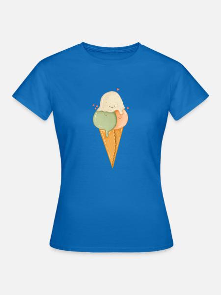 Süßes Eis Summervibes - Frauen T-Shirt - Royalblau