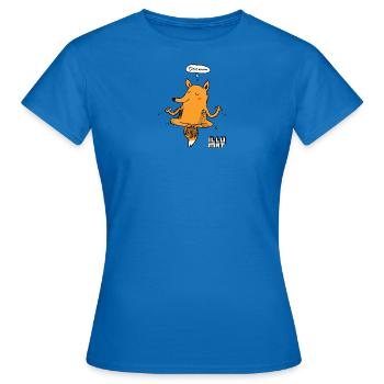 Om Oooommm Fuchs neue Wahrnehmung - Frauen T-Shirt - Royalblau - Vorne - AI Model Female 172 dark (172cm)