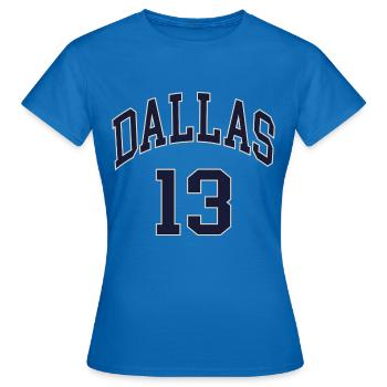 Dallas 13 - T-shirt Femme - bleu royal - Devant - AI Model Female 172 dark (172cm)