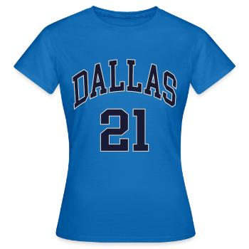 Dallas 21 - T-shirt Femme - bleu royal - Devant - AI Model Female 172 dark (172cm)