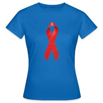 Red Ribbon - T-shirt Femme - bleu royal - Devant - AI Model Female 172 dark (172cm)