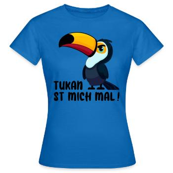 TUKAN VOGEL AMERIKA SAFARI BÖSE LAUNE ABNEIGUNG - Frauen T-Shirt - Royalblau - Vorne - AI Model Female 172 dark (172cm)