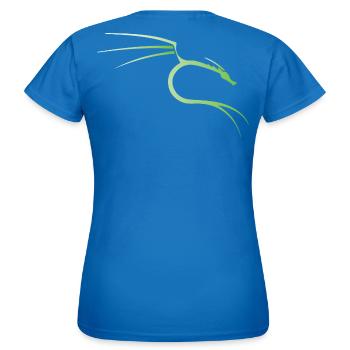 Kali Linux Drache - Frauen T-Shirt - Royalblau - Hinten - AI Model Female 172 dark (172cm)