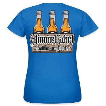Männertag Vatertag Himmelfahrt - Frauen T-Shirt - Royalblau - Hinten - AI Model Female 172 dark (172cm)