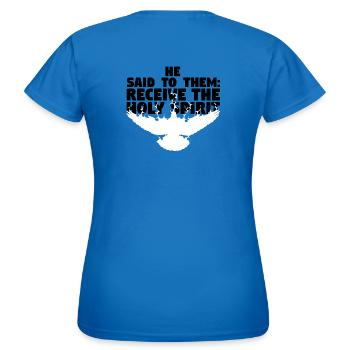 Empfange die Trösthose - Deutsch - Frauen T-Shirt - Royalblau - Hinten - AI Model Female 172 dark (172cm)