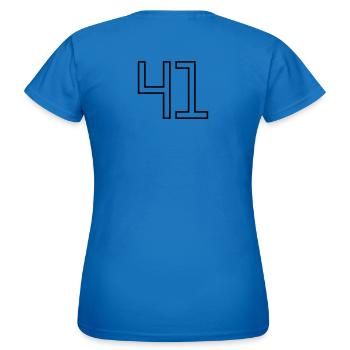 Numéro 41 (Style Université) - T-shirt Femme - bleu royal - Dos - AI Model Female 172 dark (172cm)