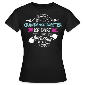 Krankenschwester Krankenhaus Notarzt Sanitäter - Frauen T-Shirt - Schwarz - Vorne - AI Model Female 172 dark (172cm)