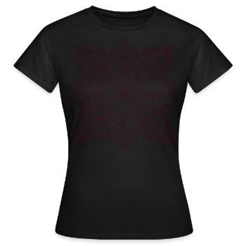 mandala - Frauen T-Shirt - Schwarz - Vorne - AI Model Female 172 dark (172cm)