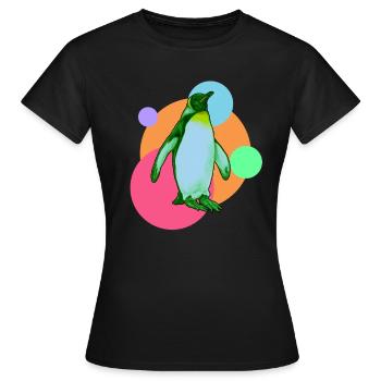 Oiseau marin pingouin pôle sud - T-shirt Femme - noir - Devant - AI Model Female 172 dark (172cm)