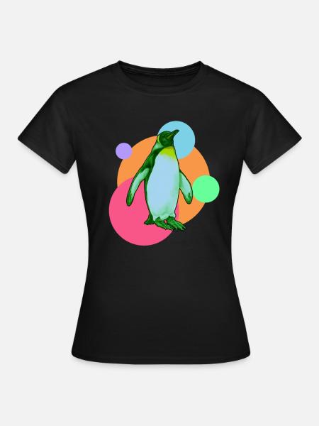 Pinguin Seevogel Südpol - Frauen T-Shirt - Schwarz