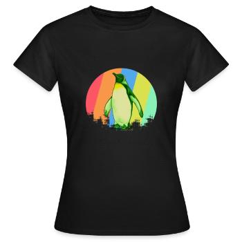 Cadeau de pingouin - T-shirt Femme - noir - Devant - AI Model Female 172 dark (172cm)