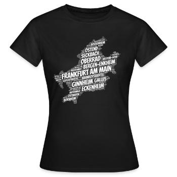 Francfort - T-shirt Femme - noir - Devant - AI Model Female 172 dark (172cm)