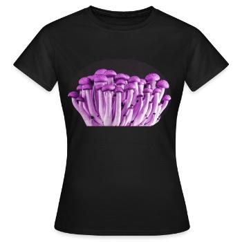 Lila Mushrooms - Frauen T-Shirt - Schwarz - Vorne - AI Model Female 172 dark (172cm)