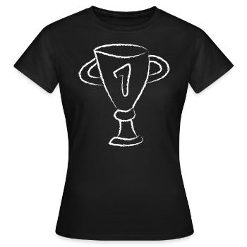 Première place remise des prix or bronze argent - T-shirt Femme - noir - Devant - AI Model Female 172 dark (172cm)