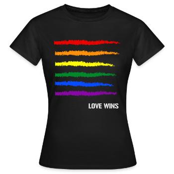 Gay Pride Geschenk - Frauen T-Shirt - Schwarz - Vorne - AI Model Female 172 dark (172cm)