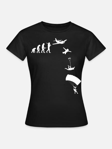 Skydiving, Skyive, Freefly, Fallschirm - Frauen T-Shirt - Schwarz