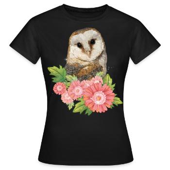 Gemeine Eule - Frauen T-Shirt - Schwarz - Vorne - AI Model Female 172 dark (172cm)